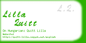 lilla quitt business card